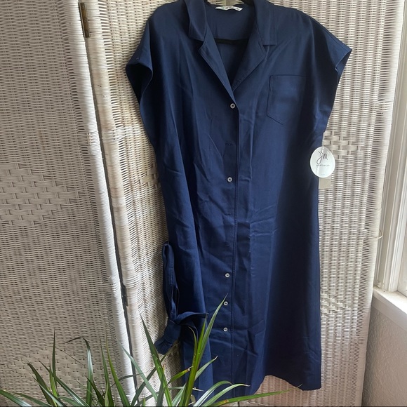 Jon Michaels Originals Navy Button Down Dress S 22 - Picture 1 of 7